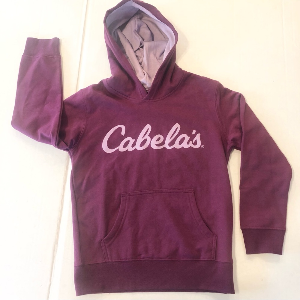 Cabela’s Fleece Hoodie - Child Size Medium, Color Plum